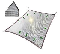| Film d'aluminium réfléchissant Argent Protection UV avec Œillets | Housses de Solaire- Pour terrasse, extérieur, serre, arrière-cour, balcon, parterre de fleurs, poulailler et chenil pour