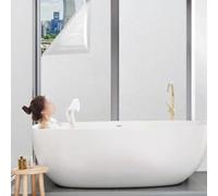 Film de confidentialité transparent avec couche holographique à changement de couleur, minimise la visibilité extérieure, laisse entrer la lumière, installation simple à faire soi-même sur des