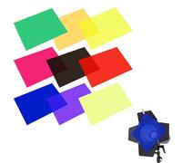 Film de Couleur Gel Film Filtre Couleur, 9 pièces Film Filtre Transparent pour Correction des Couleurs, Film pour Lampe projecteur Photo Studio Stroboscope LED, 29.7 * 21cm