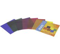 Film de couleur jeu de 6 Eurolite 94100300 rouge, bleu, vert, jaune, lilas, violet Adapté pour (technique de scène)PAR 36, PAR 56