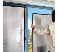 Film de fenêtre 100 % occultant - Protection solaire et réfléchissante de la chaleur - Feuille d'isolation en aluminium avec ventouse - Taille personnalisée - 60 x 100 cm - Pour maison, bureau, garage