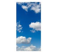 Film de fenêtre Anti-Regard, Ciel Bleu et Nuages Blancs Film décoratif pour vitres, Motifs Uniques, Protection de la Vie privée, Protection UV, Semi-Transparent - NCWANG 45x200 CM