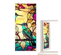 Film de fenêtre en PVC non adhésif coloré pour fenêtre de salle de bain, douche, porte de douche, chaleur et anti-UV