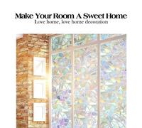 Film De Fenêtre Givré 3d Sans Collee, Autocollant En Verre Imperméable, Auto-Adhésif Statique Texture Irrégulière, Papier Peint En Vinyle, Décoration De La Maison