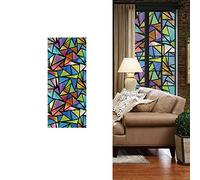 Film De Fenêtre Intimité La Fenêtre Vitre Autocollant Opaque Décoratif Vitrail Film pour Vitre, Auto-Adhésif Film occultant fenetre pour Accueil Chambre Salle De Bains Salon