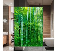 Film de fenêtre non adhésif décoratif en bambou pour fenêtre de maison, bureau, 89 x 200 cm