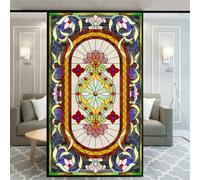 Film de fenêtre sans colle - Image de la forêt - 110H - Autocollant décoratif pour porte et fenêtre - Pour la maison et le bureau - 55 x 90 cm