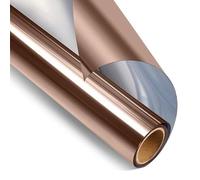 Film de fenêtre unidirectionnel en Vinyle Auto-adhésif | Multicolore plusieurs tailles for la maison et le bureau(Brown Silver,70cmx200cm)