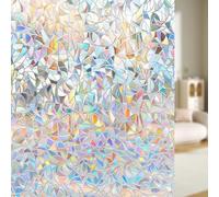 Film de Fenêtre Verre Dépoli 60 x 250 cm Opaque et Réutilisable Protège Intimité, Anti-UV Film Opaque Vitrage Thermique pour Chambre Salon Salle de Bain Bureau, Croissant De Lune
