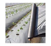 Film de paillage, 1 film plastique réfléchissant for arbres fruitiers, 50 m, 0,012 mm, argenté et noir, for serre de jardin, contrôle des mauvaises herbes, paillis noir argenté(Width 1000mm)