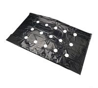 Film de paillage noir perforé pour potager - Bâche de sol agricole PE avec 5 trous, largeur 95 cm × longueur 10 m, contrôle & mois