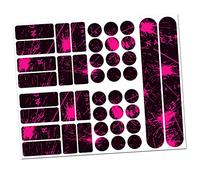 Film de protection autocollant pour cadre de vélo 34 pièces pour BMX MTB Vélo de course auto-adhésif imperméable R159 R160 (05 Racing Rose néon)