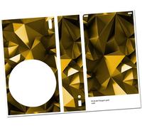 Film de protection autocollant pour console de jeux-En vinyle-Pour coque de console-Motif : R138 (S,06 Polygon Gold)