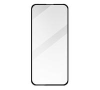Avizar Verre Trempé pour iPhone 15 et 15 Pro Bord Biseauté Adhésif Noir