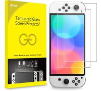 Film de Protection D'¿¿cran Compatible avec Nintendo Switch (Mod¿¿le OLED) Version 2021, 7 Pouces, Verre Tremp¿¿, Lot de 2
