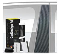 Film de protection de peinture pour cache de colonne B C pour Audi A3 8L 1996-2006 & S3/RS3 (3 portes, Coupé) : porte, fenêtre, montant gauche/droite et avant/arrière (design carbone)
