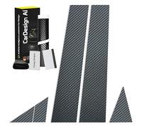 Film de protection de peinture pour cache de colonne B C pour Audi A3 8V Sportback 2012-2020 & S3/RS3 (5 portes, Compact) : porte, fenêtre, montant gauche/droite et avant/arrière (design carbone)