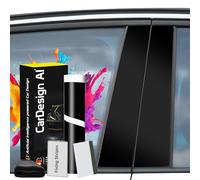 Film de protection de peinture pour cache de colonne B C pour BMW Série 5 E60 2003-2010 & M5 (5 portes, Berline) : porte, fenêtre, montant gauche/droite et avant/arrière (noir brillant)