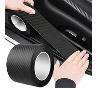 Film de protection de peinture universel pour seuils de portière de voiture, noir, 7 cm x 10 m