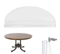 Film de protection de table transparent en PVC de 1,5 mm d'épaisseur pour tables rondes, tapis de chaise transparent, convient aux tailles de 40 à 158 cm (transparent, 56 cm) - Durable, imperméable
