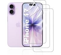 Film De Protection D'écran Hydrogel Pour Iphone 17, 3 Pièces: Transparent Hd, 6h Anti-Rayures, Tpu Souple, Auto-Réparatrice, Compatible Avec Lecteur D`Empreinte