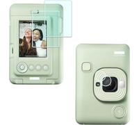 Film de protection d'écran pour Fuji Fujifilm Instax Mini Liplay + objectif PET Flim [2 + 2 pièces] sur appareil photo (pour accessoires),0,3 mm haute définition dureté 9H optique LCD