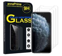 Film de protection d'écran - VCOMP - iPhone 11 Pro 5.8"" - Lot de 3 - Couvre partie plate - Verre trempé transparent