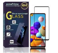 Film de protection d'écran - VCOMP - Samsung Galaxy A21S 6.5"" - Verre Trempé - Noir - Résistant aux rayures