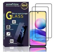 Film de protection d'écran - VCOMP - Xiaomi Redmi Note 10 5G - Verre Trempé - Pack de 2 - Noir