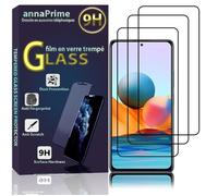 Film de protection d'écran - VCOMP - Xiaomi Redmi Note 10 Pro - Verre Trempé - Pack de 3 - Noir