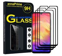 Film de protection d'écran - VCOMP - Xiaomi Redmi Note 7/7 Pro - Verre Trempé - Pack de 3 - Noir