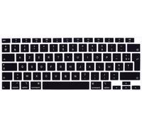 Film de Protection du Clavier¿Compatible avec Le Clavier MacBook Air de 13 Pouces avec M1 Chip (A2337) en 2021/2020 MacBook Air 13(A2179),AZERTY French Layout,Silicone Noir