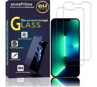 Film de protection écran - VCOMP - iPhone 14 Plus 6.7"" - Verre trempé - Anti-bulles - Pack 2