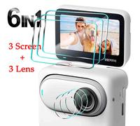 Film de protection en verre 9H Guatemala pour Insta360 GO 3,protecteurs d'écran,protection d'objectif anti-rayures pour Insta 360,film d'appareil photo GO3 - Type 6 in 1 Glass
