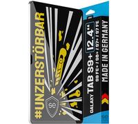Film de protection en verre blindé pour Samsung Galaxy Tab S9+/ Tab S9 FE+/ Tab S8+/ Tab S7+/ S7 FE (12,4"), film de protection blindé indestructible, 9H avec anti-choc, montage innovant, ultra