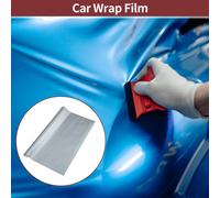Film De Protection En Vinyle Extérieur Et Intérieur Avec Motif En Fibre De Carbone Ton Argent 61X152Cm / 2Ft X 5Ft 5.5Mil Pvc 1 Pc Universel