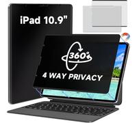 Film de protection magnétique de confidentialité à 360° compatible avec iPad 10ème génération 10,9" 2022 A2696/A2757/A2777, filtre anti-lumière bleue, film sans bulles, facile à installer, noir Guard