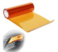 Film de protection orange pour phares, 30 x 120 cm, en PVC, résistant à la chaleur, autocollant, teinté pour feux arrière de voiture, lampes