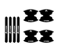 Film de Protection pour Poignée de Porte de Voiture pour Citroen Xsara Picasso 2000 2001 2002 2003 2004 2005, Autocollants de Protection Contre Les Collisions de Voiture, 8Pièces,Black