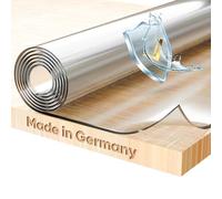 Film de Protection pour Table - épaisseur 2 mm/Bordures biseautées - Made in Germany - Transparent - différentes Tailles/Coupe sur-Mesure Disponibles (Largeur 110 cm x Longueur: 210 cm)