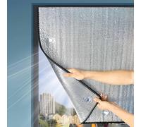 Film De Protection Solaire Pour Fenêtre, Film Aluminisé Isolante, Film Fenetre Anti Regard Occultant Totalement, Avec Ventouse, Film Fenêtre Anti Regard Jour Et Nuit, Pour Bureau, Garage(Black,130x150