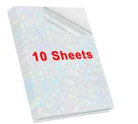 Film de stratification à froid auto-adhésif A4, 10 feuilles, avec étoiles et points, conception de verre cassé, paquet de bricolage, carte de couleur, papier de stratification Photo(Broken glass)