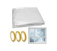 Film de survitrage thermoisolant - 1,6 x 5 m - Transparent - Thermorétractable - Effet 3e vitrage
