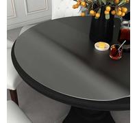 Film de table mat Ø 80 cm - Nappe en PVC antidérapant 2 mm - Pour tables rondes - Durable et facile d'entretien - Idéal pour la cuisine, le salon ou le jardin