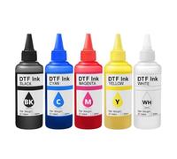 Film de transfert de chaleur direct d'encre DTF 100ML x 5, impression textile compatible avec l'imprimante L1800 L805 1390 1440 XP600 XP15000 DTF, ajustement universel, de rechange, qualité écologique