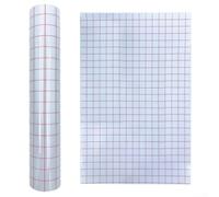 Film de transfert en vinyle avec grille pour un bricolage facile - Adhésif moyen - Pour autocollants et décalcomanies - Rouge - 30 x 500 cm