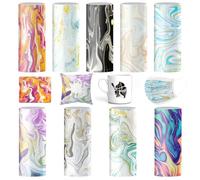 Film de transfert Infusible Ink Tie Dye - 9 couleurs - Pour Cricut Joy - 11,5 x 30,5 cm - Papier de transfert insoluble - Pour machine à presser à chaud - Pour t-shirt, tasse, dessous de verre