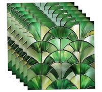 Film de vitrail, 6pcs Film de vitrail, intimité bloquante au Soleil, Autocollants décoratifs statiques pour la Salle Bain Cuisine Bureau à Domicile