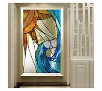 Film décoratif en PVC givré for Porte coulissante, Motif Style église, Statique, Autocollant Verre sans Colle