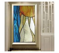 Film décoratif en PVC givré for Porte coulissante, Motif Style église, Statique, Autocollant Verre sans Colle